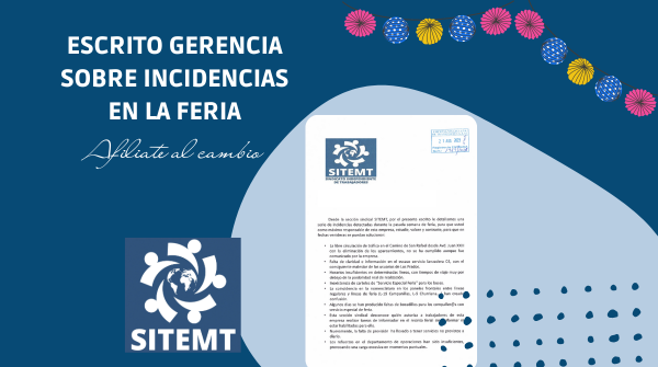 portada sobre le escrito de incidencias feria 2023