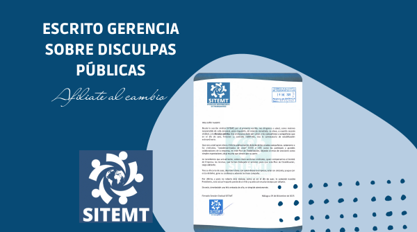 Escrito gerencia sobre disculpa pública