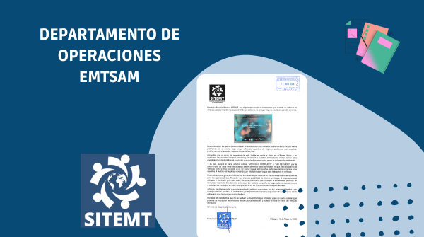 ESCRITO ANUALCIÓN MENSAJE SAE DE NO RECOGER VIAJEROS